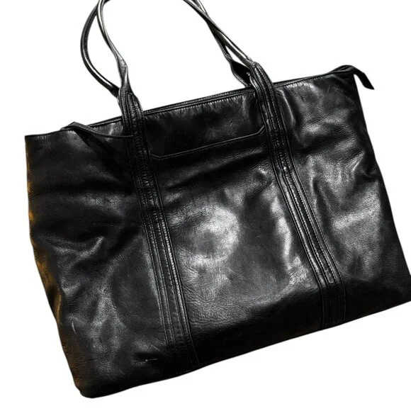 Banana Republic Classic Leather Tote — Black - Picture 2 of 7